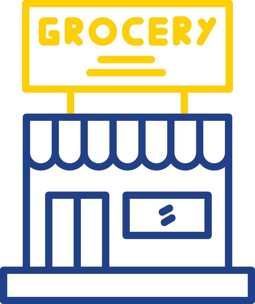 Grocery Store Line Two Colour Icon Design vector