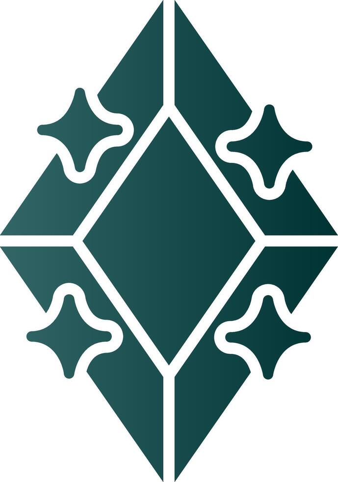 Diamond Glyph Gradient Icon vector