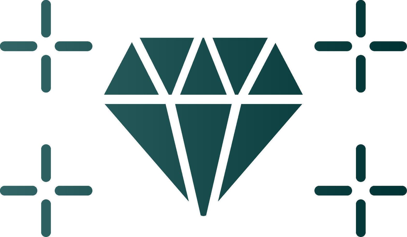 Diamond Glyph Gradient Icon vector