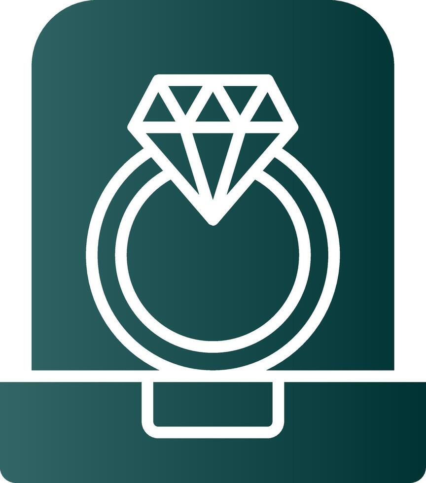 Diamond Ring Glyph Gradient Icon vector