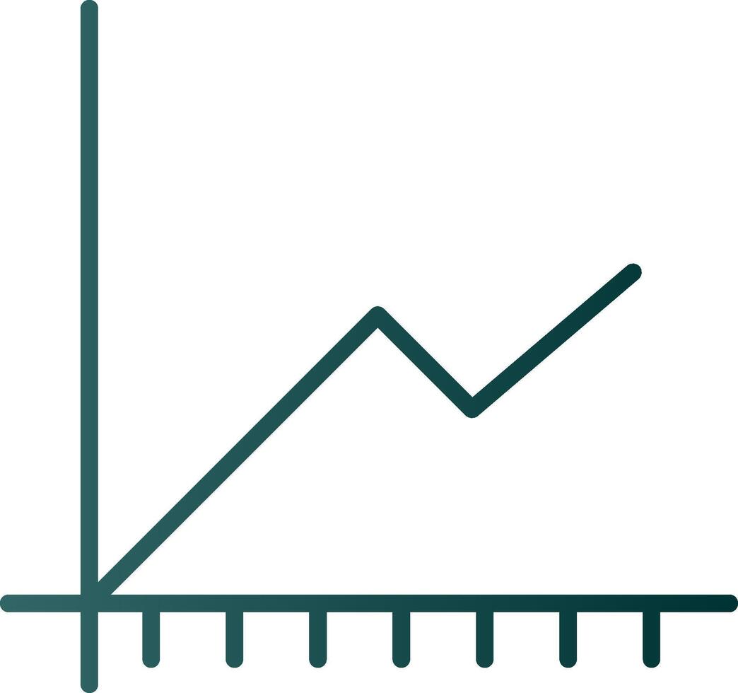 Line Gradient Chart Line Gradient Icon vector