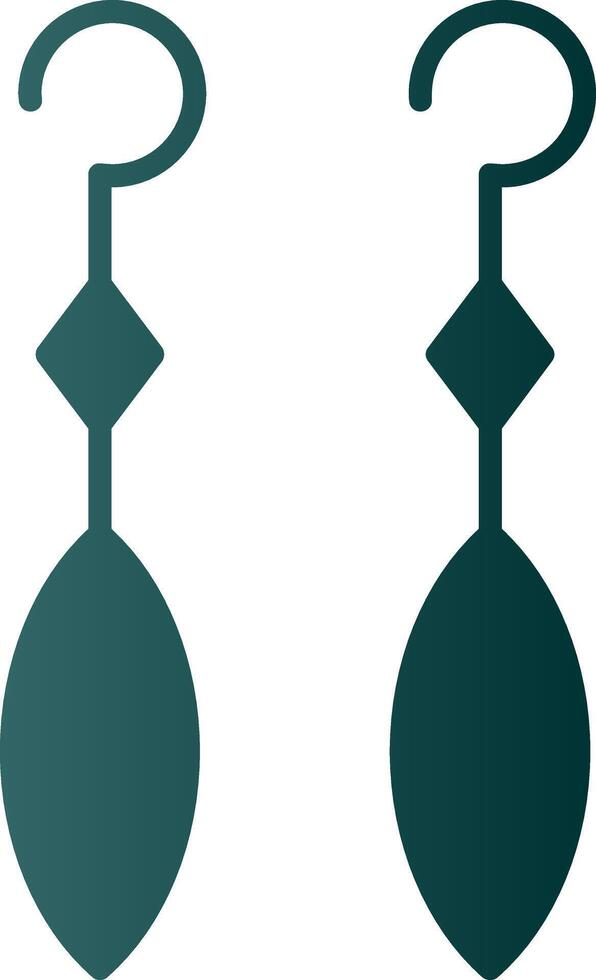 Earring Glyph Gradient Icon vector