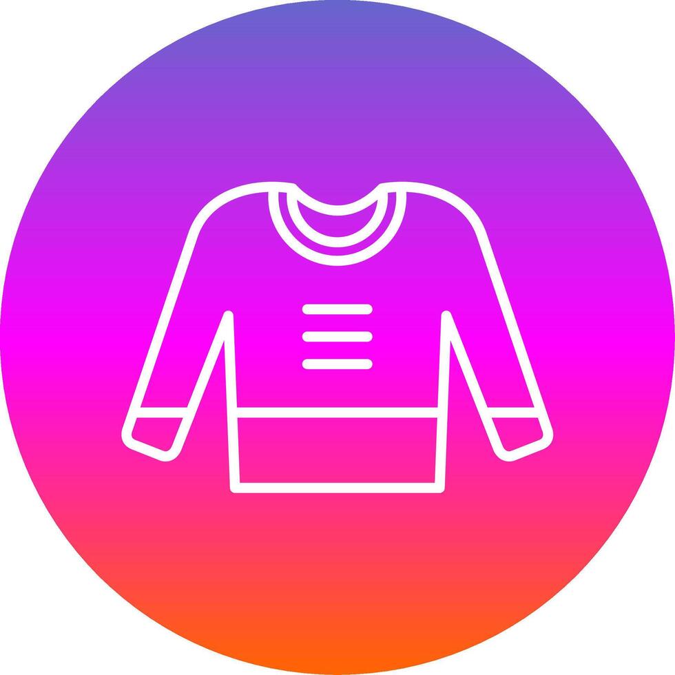 Jumper Line Gradient Circle Icon vector