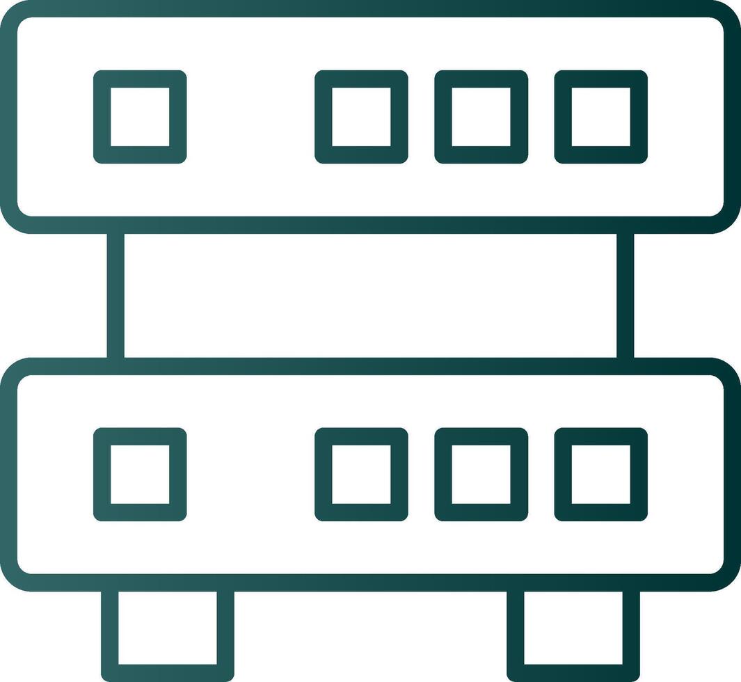 Data Quality Line Gradient Icon vector
