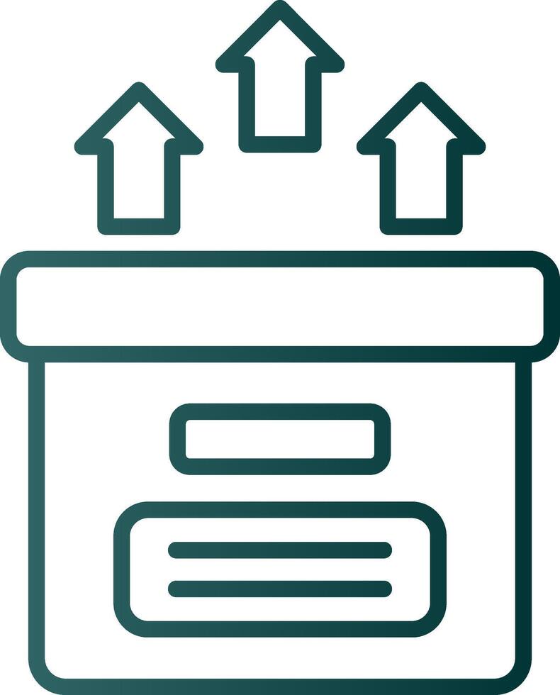 Storage Box Line Gradient Icon vector