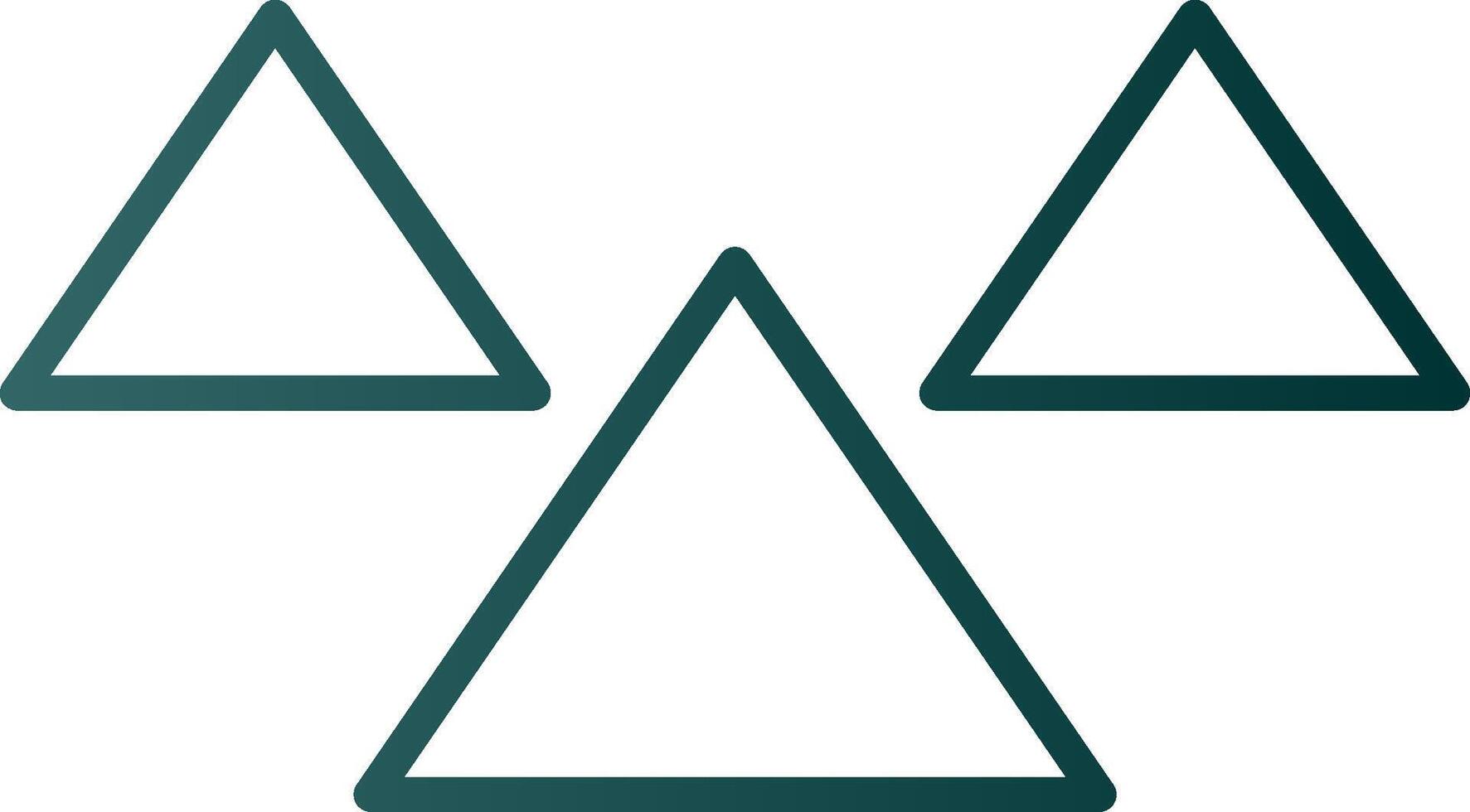 Triangles Line Gradient Icon vector