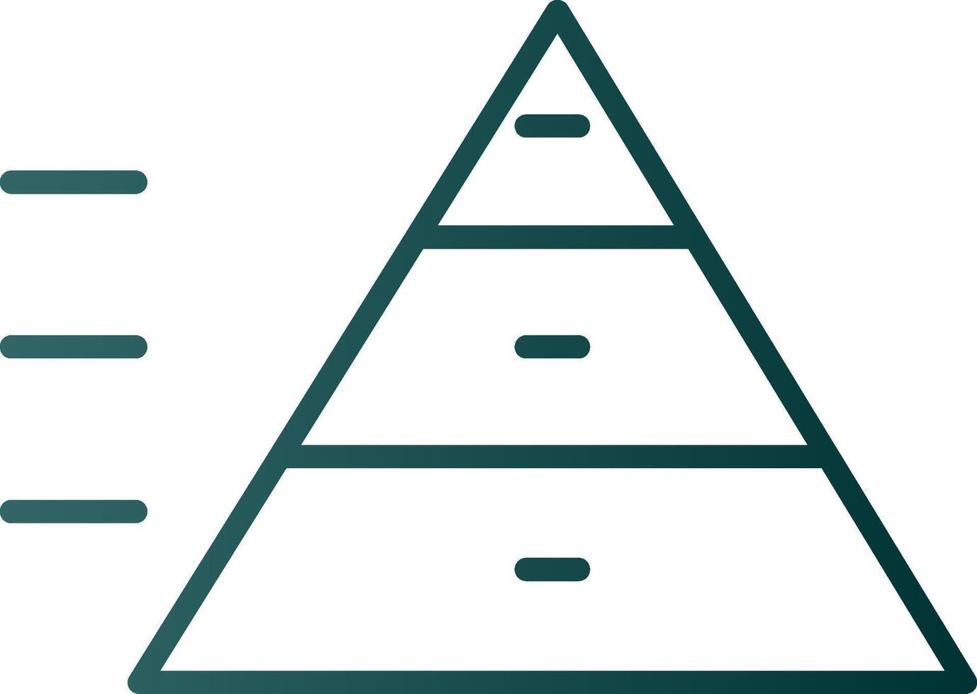 Pyramid Chart Line Gradient Icon vector