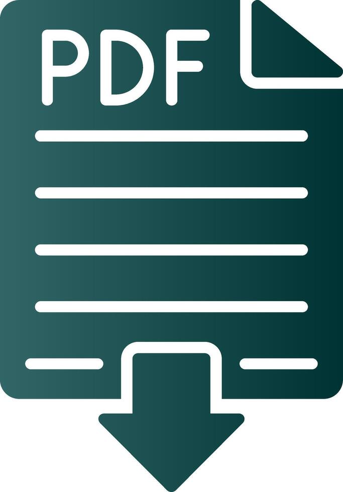 Pdf Glyph Gradient Icon vector