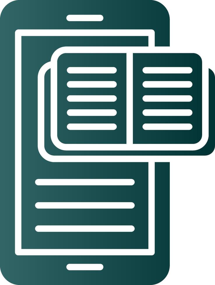 Ebook Glyph Gradient Icon vector
