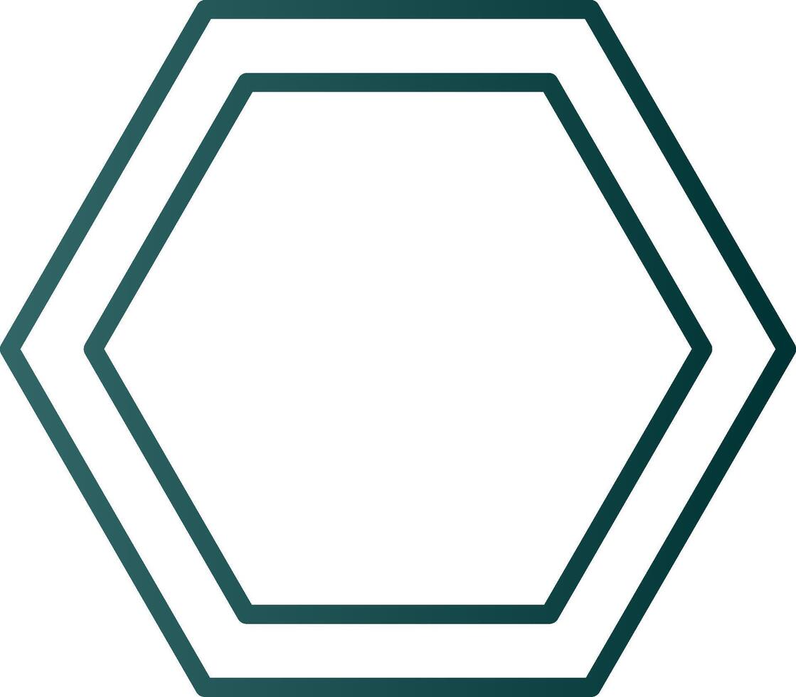 Hexagon Line Gradient Icon vector