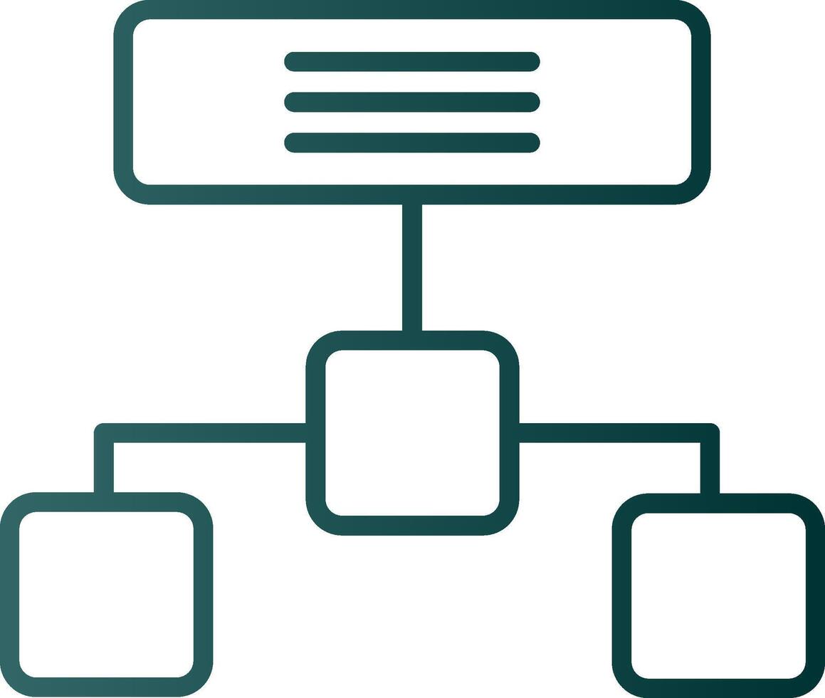 Hierarchical Structure Line Gradient Icon vector