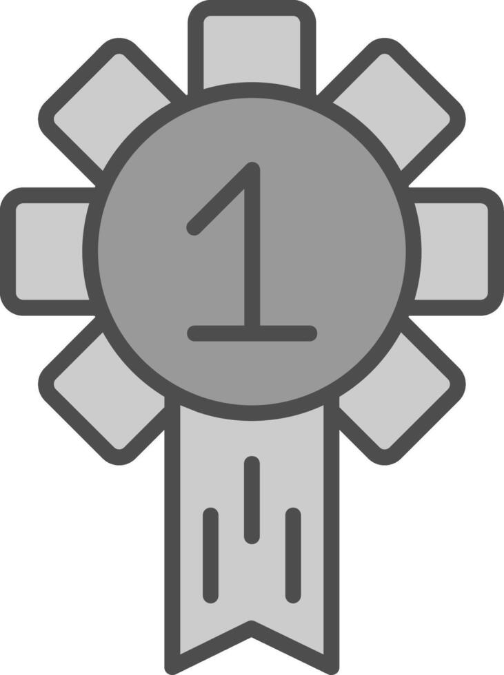 Badge Line Filled Greyscale Icon Design vector