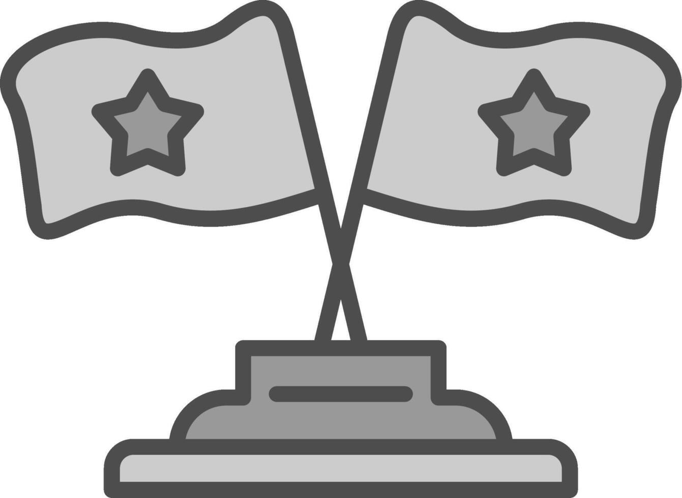 Flags Line Filled Greyscale Icon Design vector