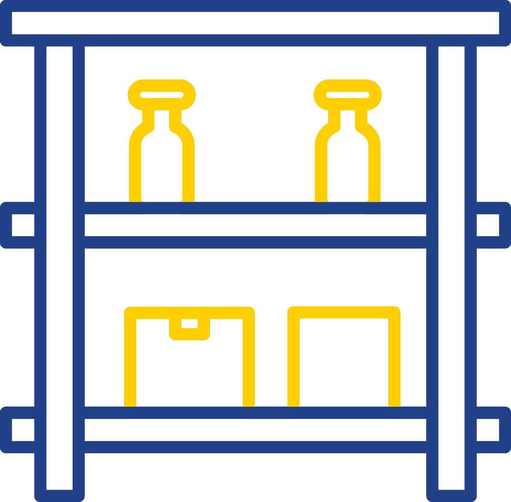 Shelves Line Two Colour Icon Design vector