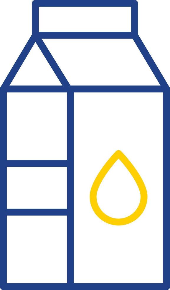 Milk Carton Line Two Colour Icon Design vector