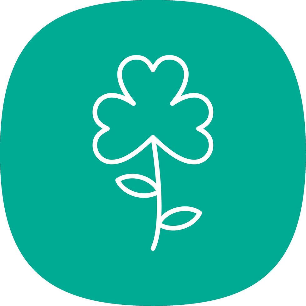 Clover Line Curve Icon Design vector