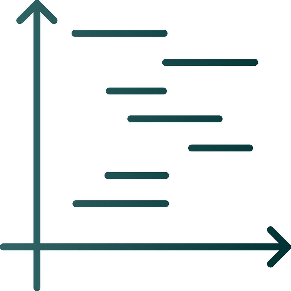 Gnatt Chart Line Gradient Icon vector