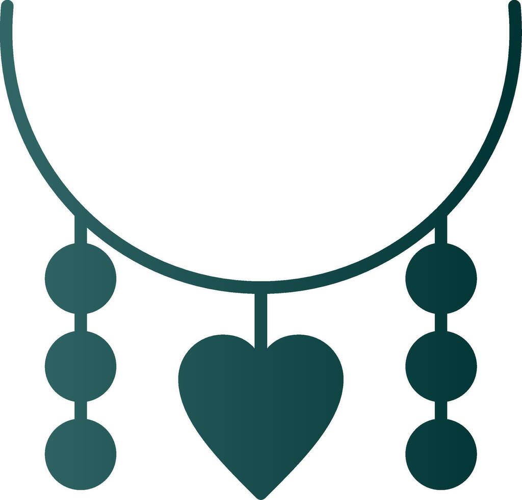 Necklace Glyph Gradient Icon vector