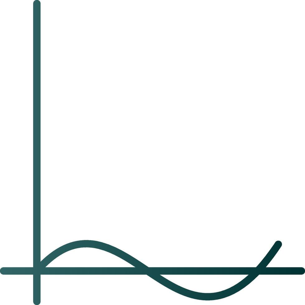 Wave Chart Line Gradient Icon vector