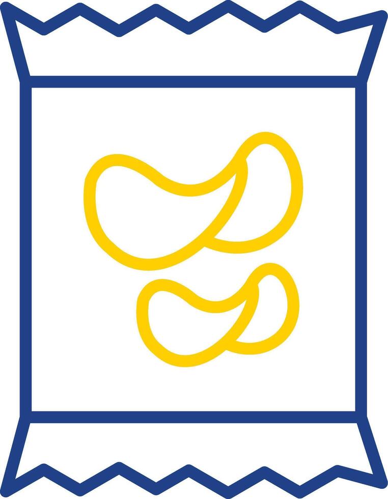 Crisps Line Two Colour Icon Design vector