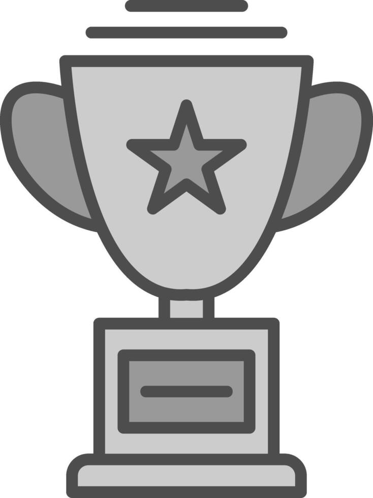 Trophy Line Filled Greyscale Icon Design vector