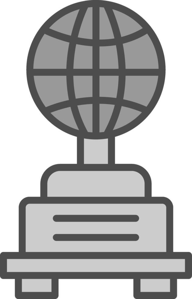 Globe Line Filled Greyscale Icon Design vector