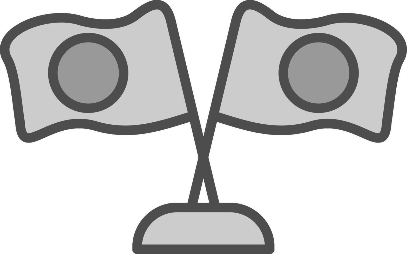 Flags Line Filled Greyscale Icon Design vector