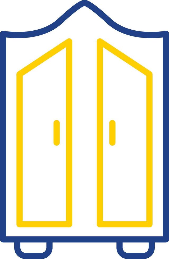 Wardrobe Line Two Colour Icon Design vector