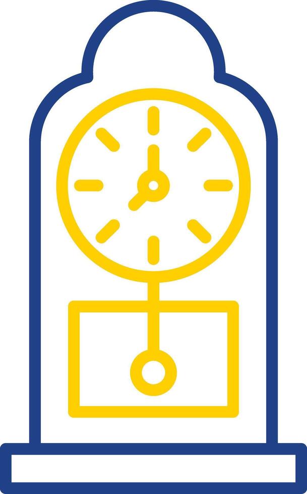 Grandfather Clock Line Two Colour Icon Design vector