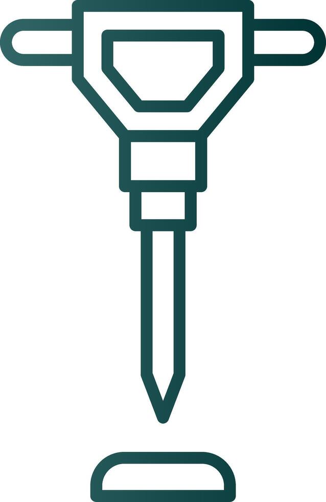 Hand Saw Line Gradient Icon vector