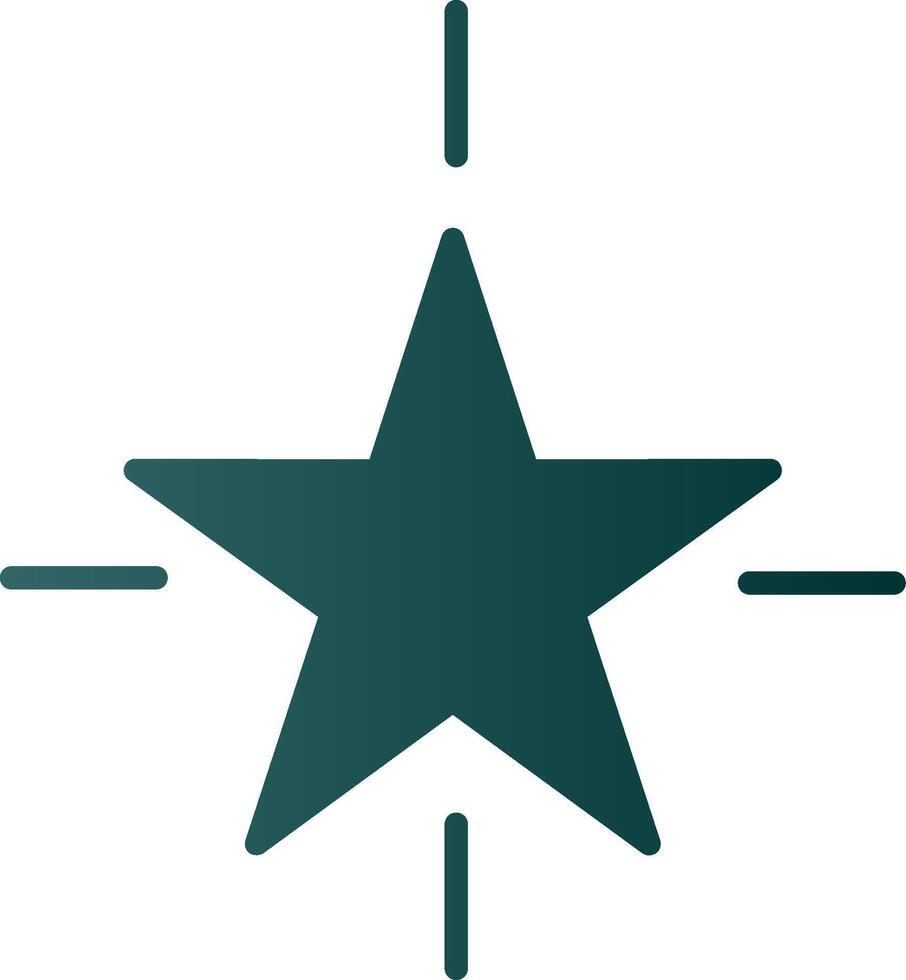 Star Glyph Gradient Icon vector