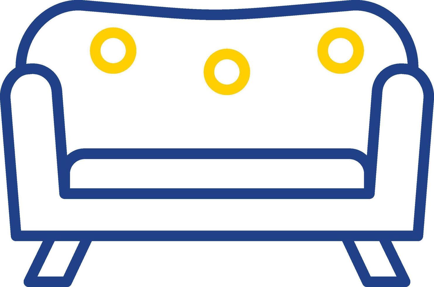 Sofa Line Two Colour Icon Design vector