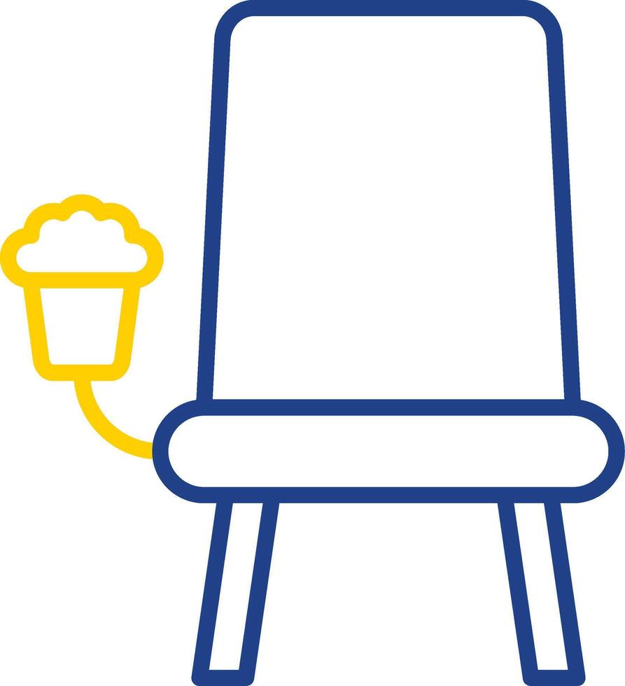 Cinema Seat Line Two Colour Icon Design vector