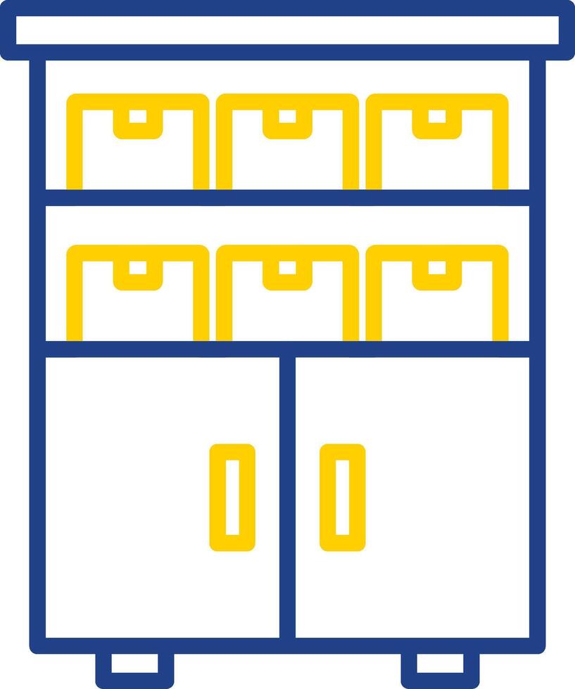 Shelves Line Two Colour Icon Design vector