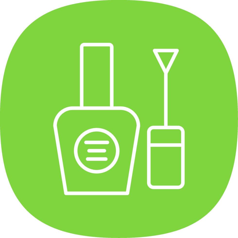Nail Line Curve Icon Design vector