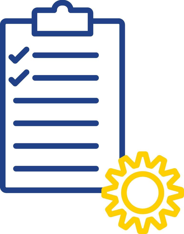 Project Management Line Two Colour Icon Design vector
