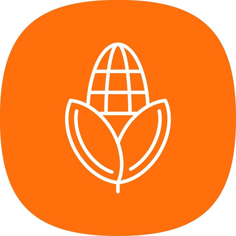 Corn Line Curve Icon Design vector