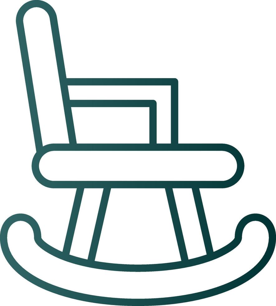 Rocking Chair Line Gradient Icon vector