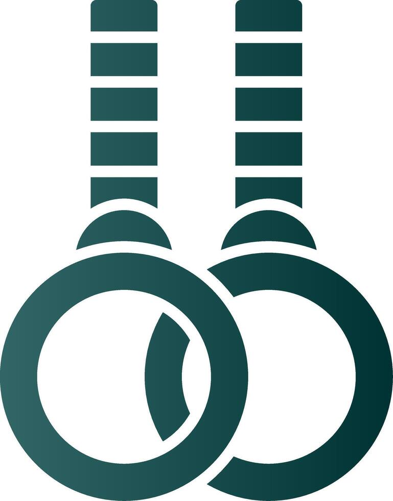 Gymnastic Rings Glyph Gradient Icon vector