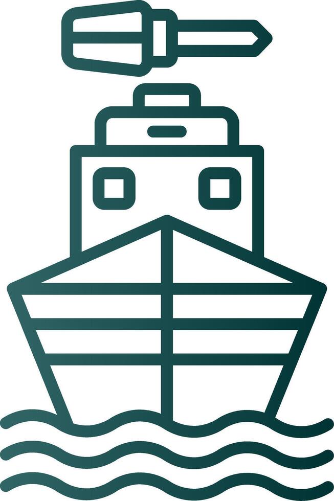 Boat Line Gradient Icon vector