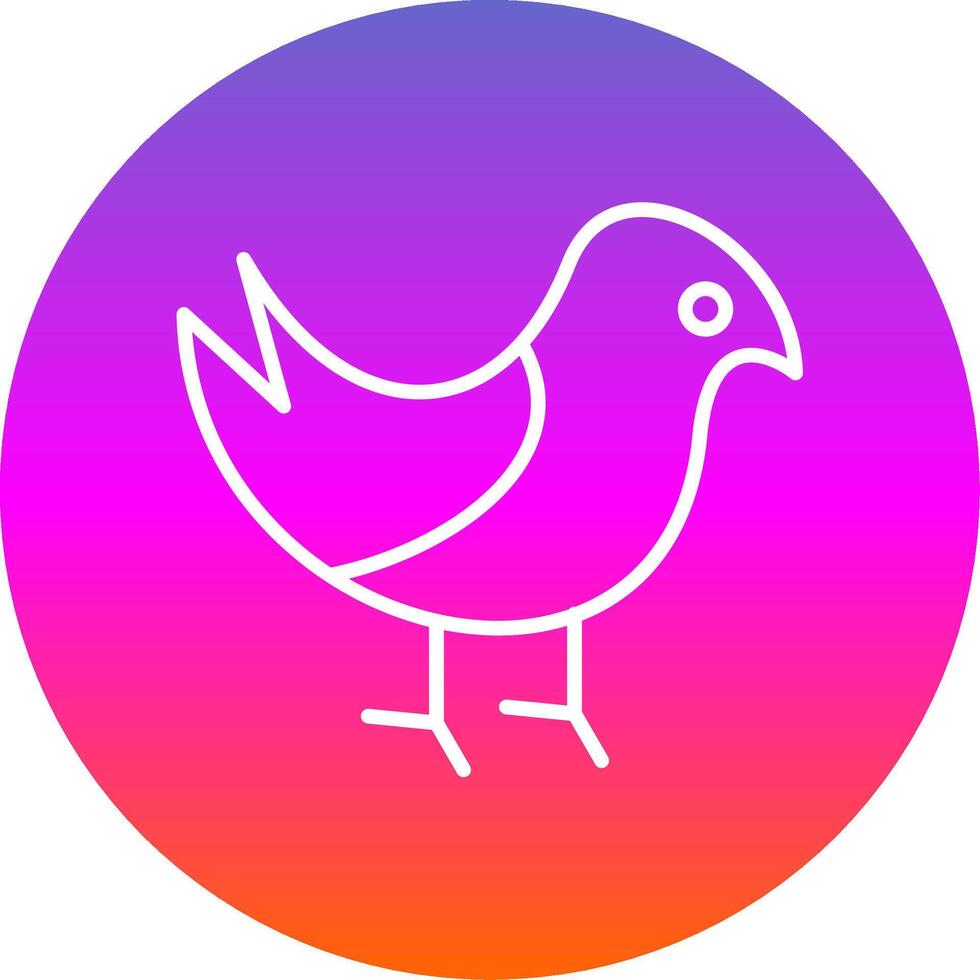 Bird Line Gradient Circle Icon vector