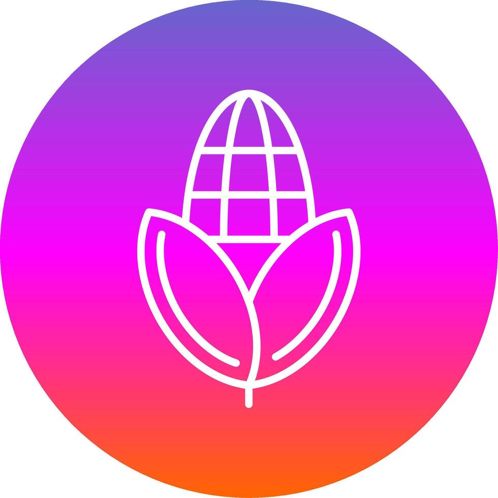 Corn Line Gradient Circle Icon vector