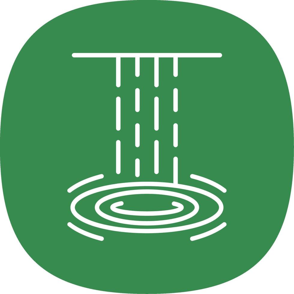 Waterfall Line Curve Icon Design vector