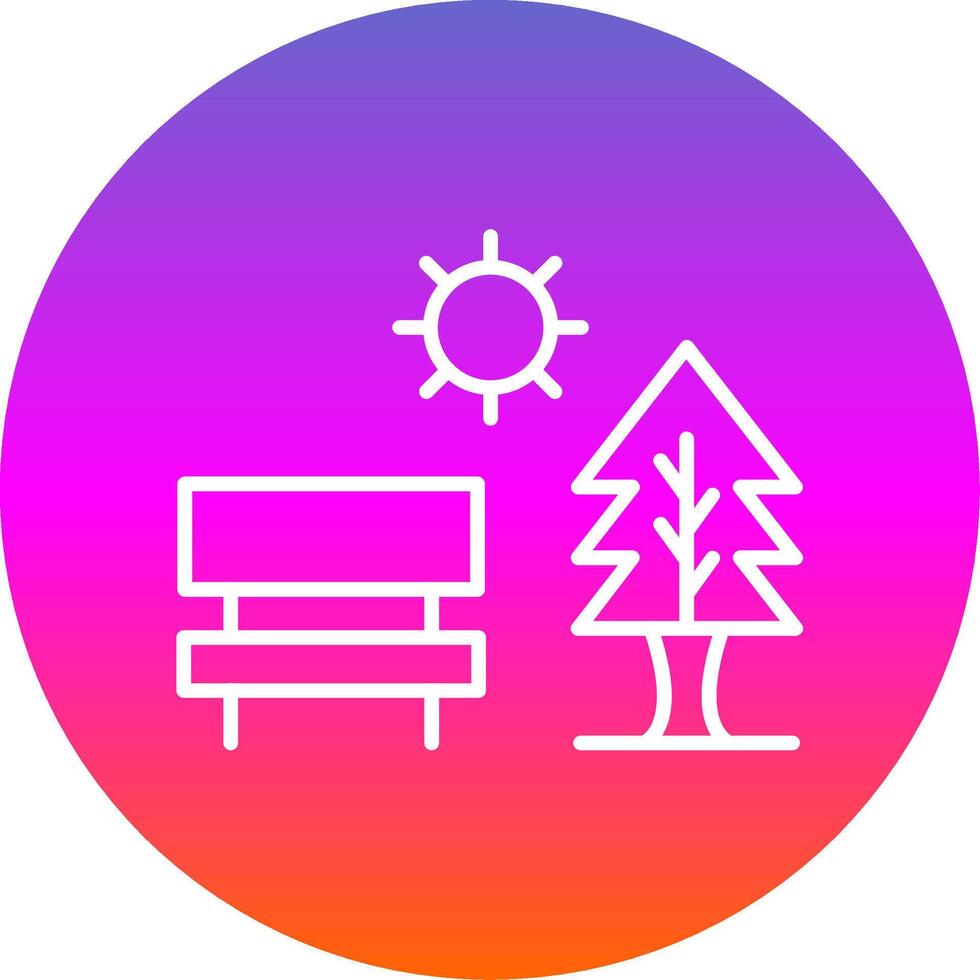 Park Line Gradient Circle Icon vector