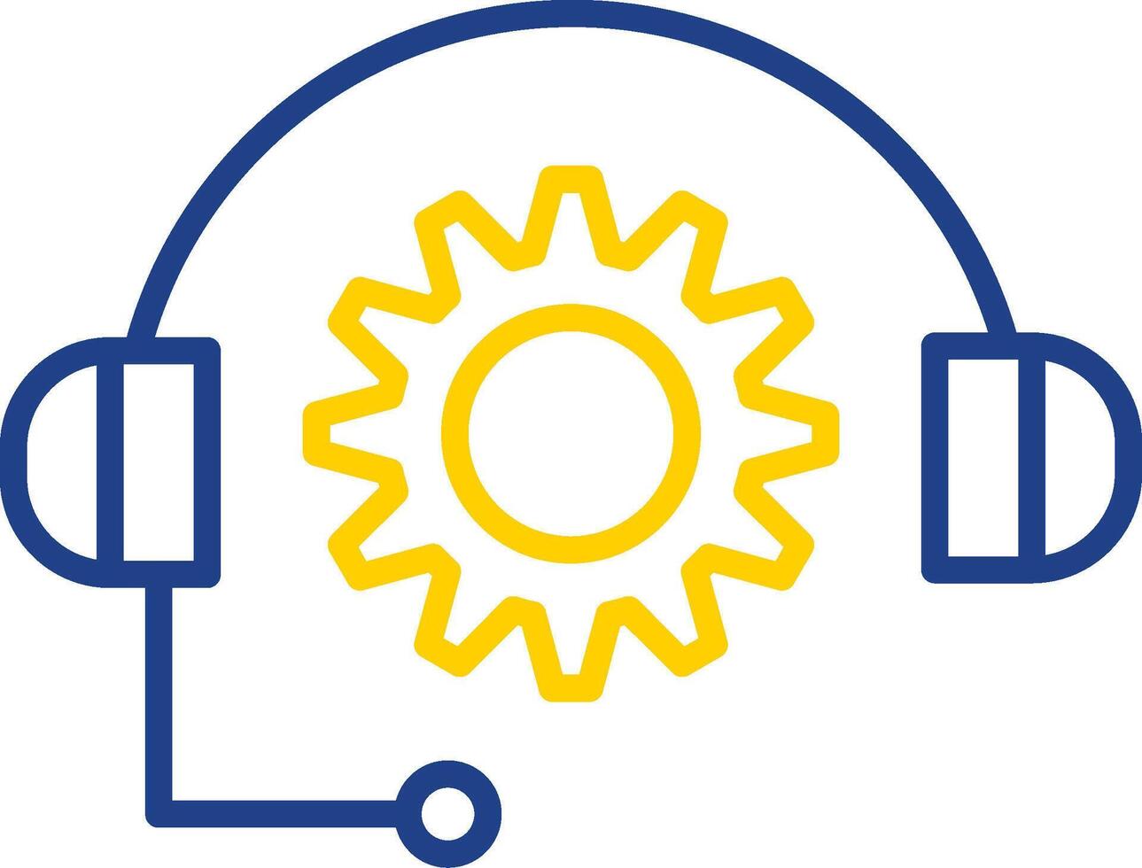 Support Line Two Colour Icon Design vector