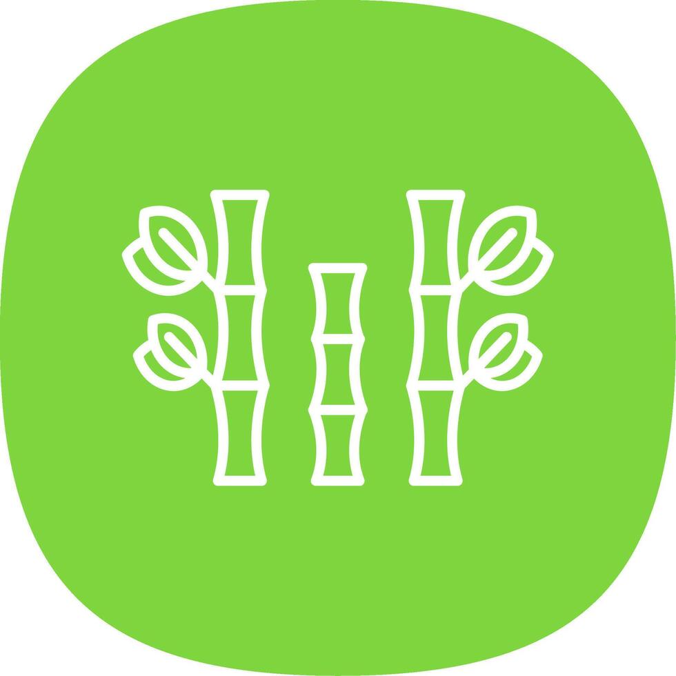 Bamboo Line Curve Icon Design vector