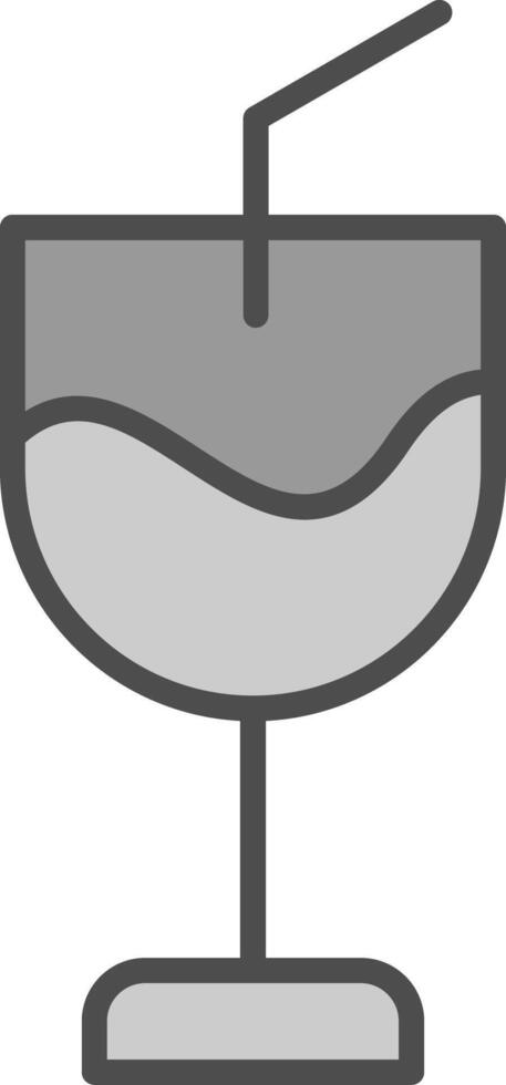 Glass Line Filled Greyscale Icon Design vector