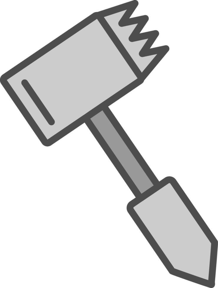 Tenderizer Line Filled Greyscale Icon Design vector