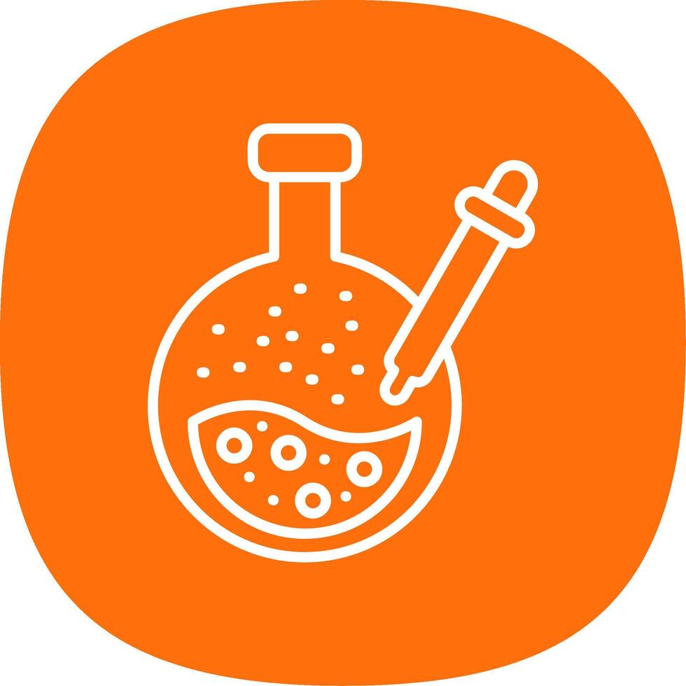 Pipette Line Curve Icon Design vector