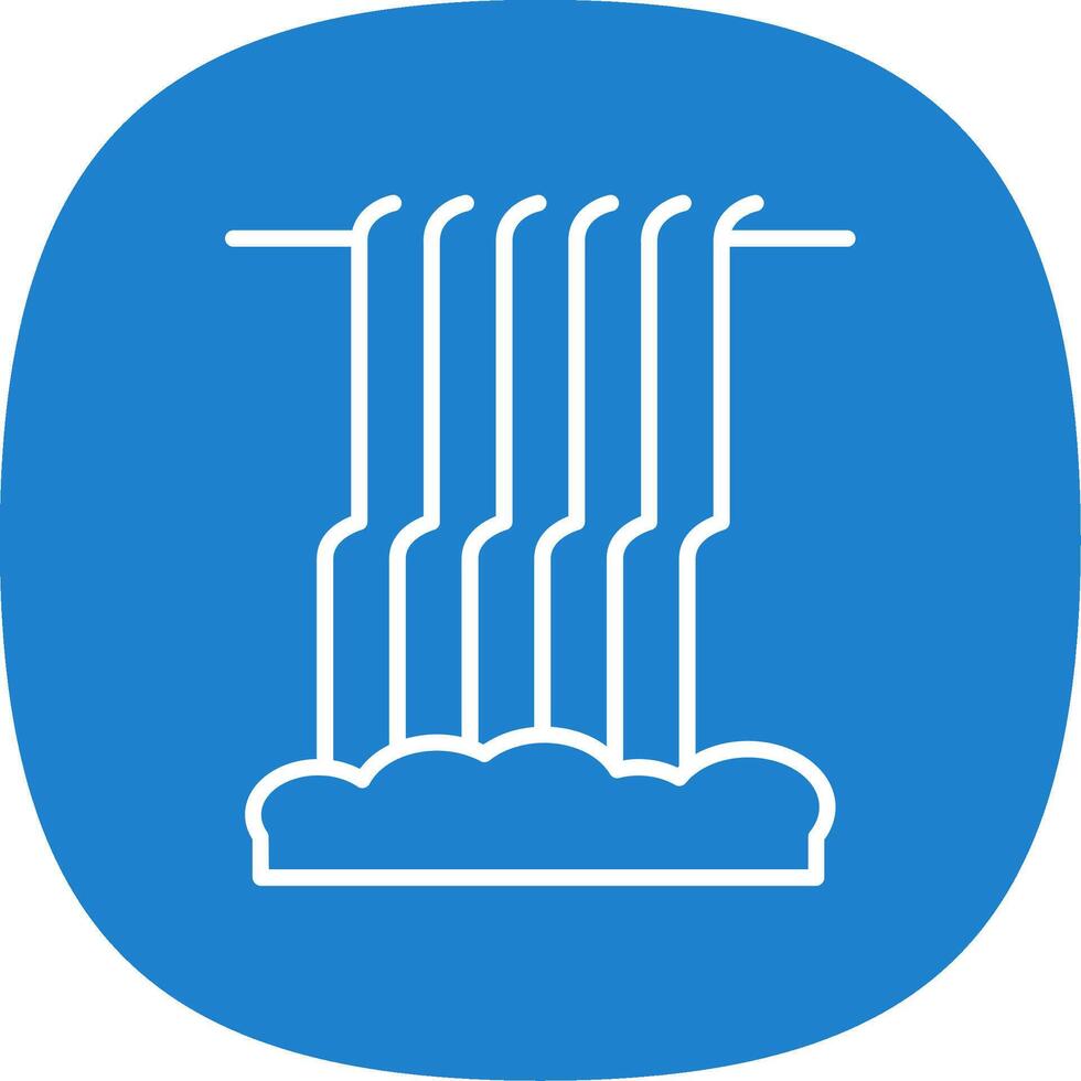 Waterfall Line Curve Icon Design vector